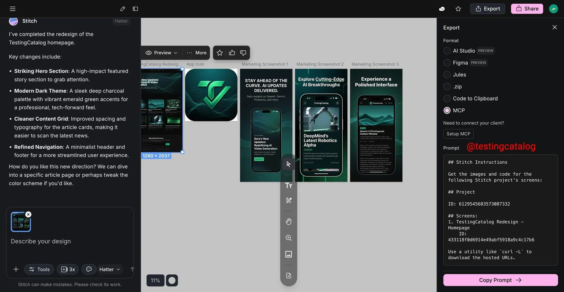 Stitch by Google screenshot 4