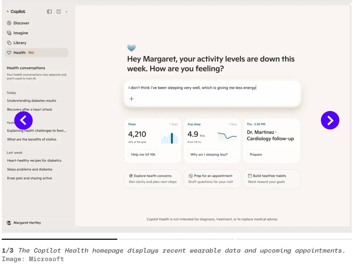 Microsoft Copilot Health screenshot 6