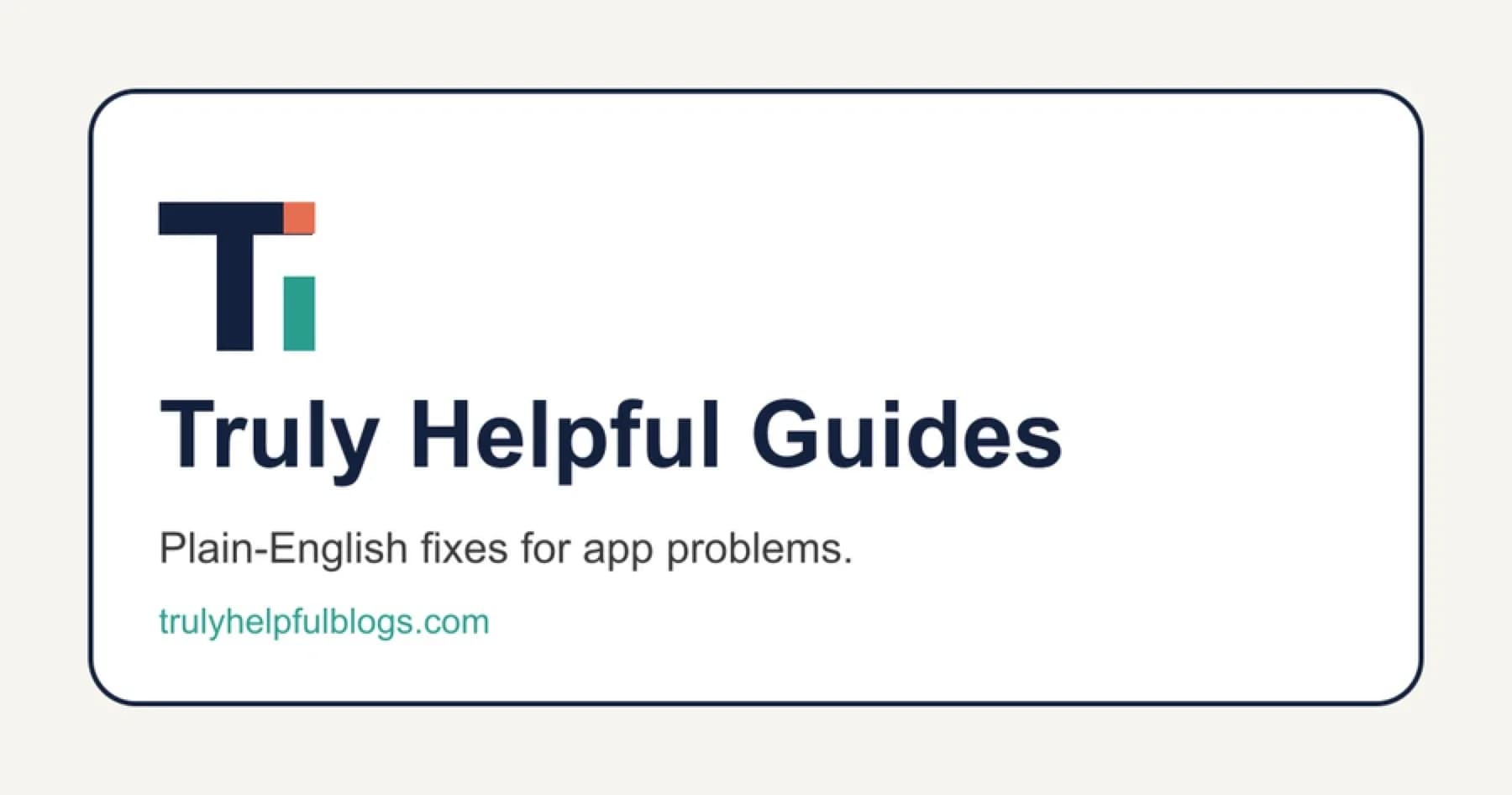 Truly Helpful Guides screenshot 1