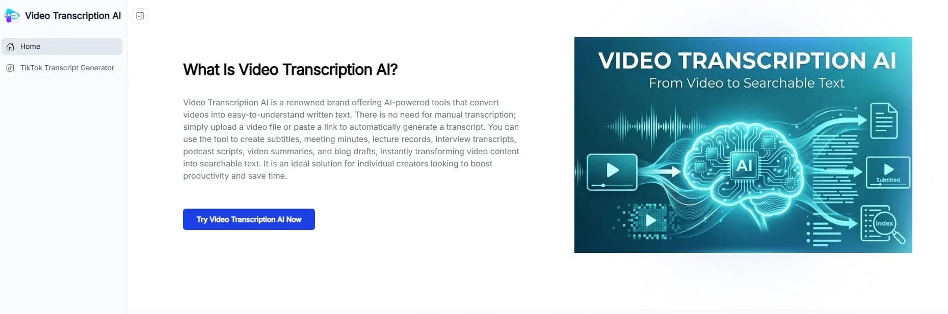 Video Transcription AI screenshot 1