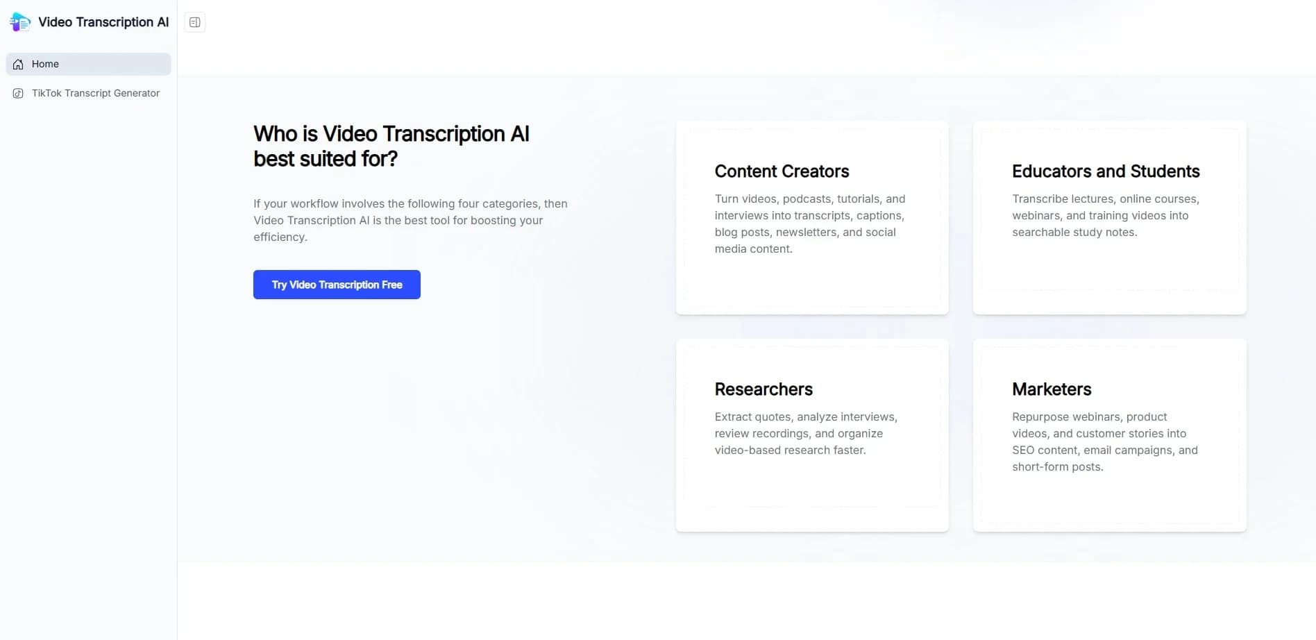 Video Transcription AI screenshot 2