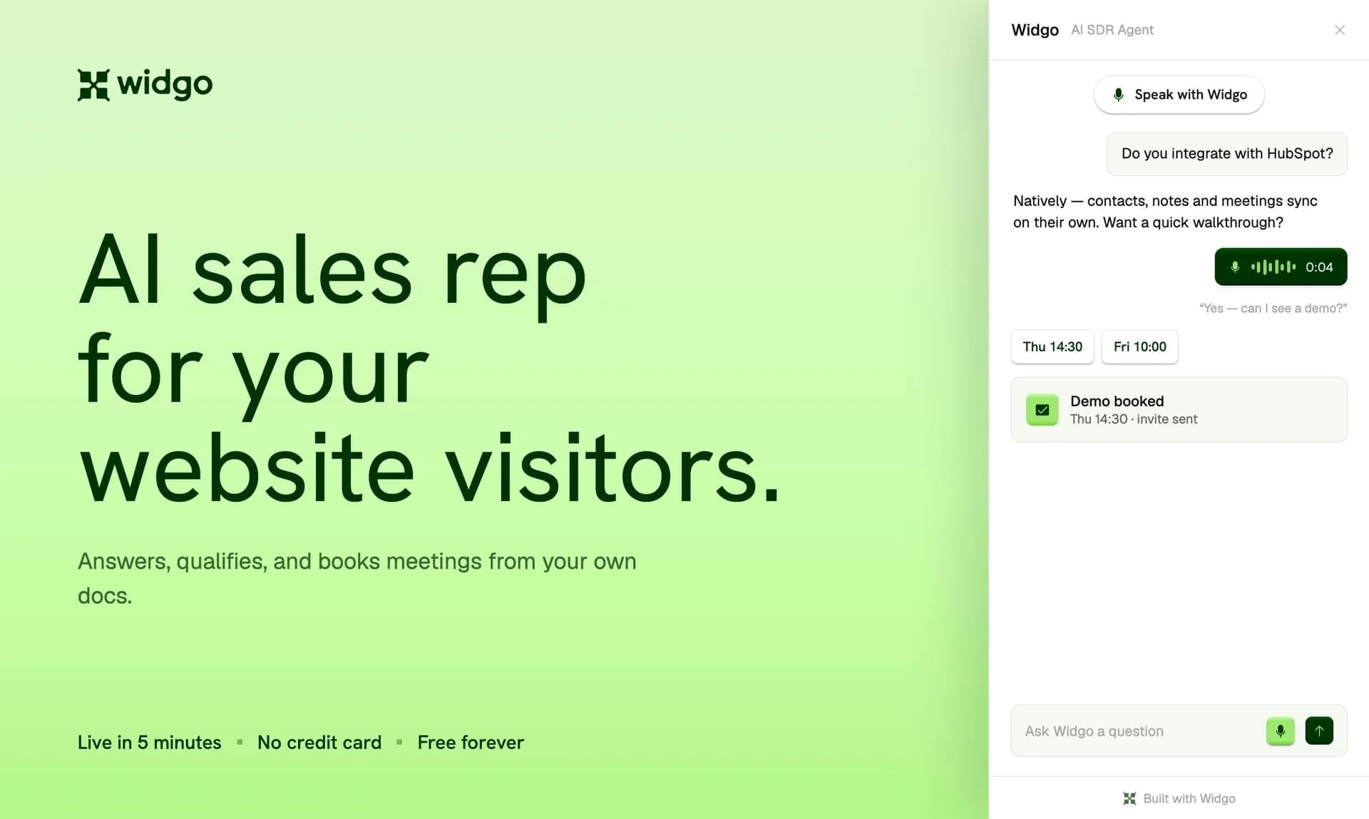 Widgo screenshot 1