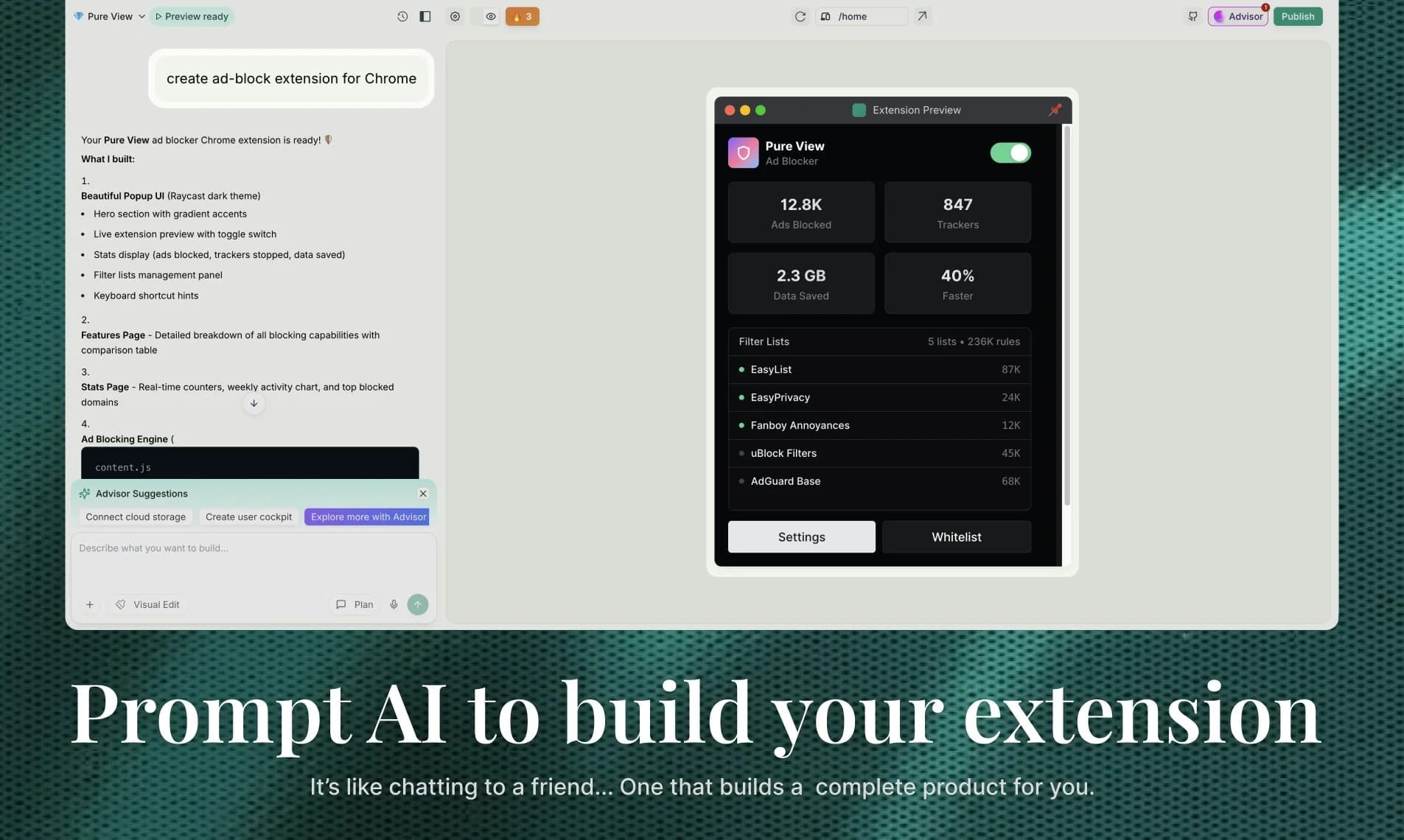 AI Chrome Extension Builder screenshot 2