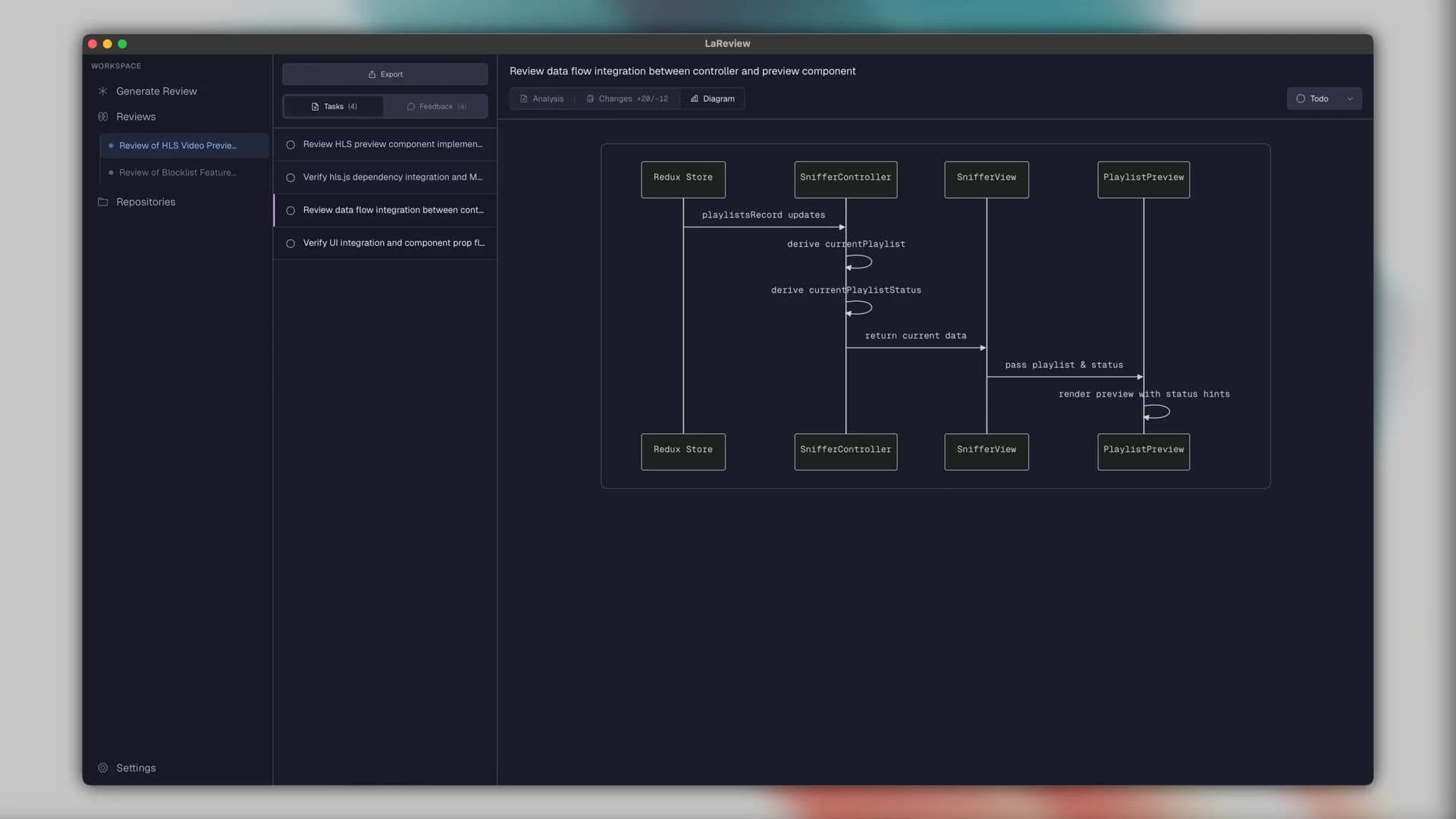 LaReview screenshot 2