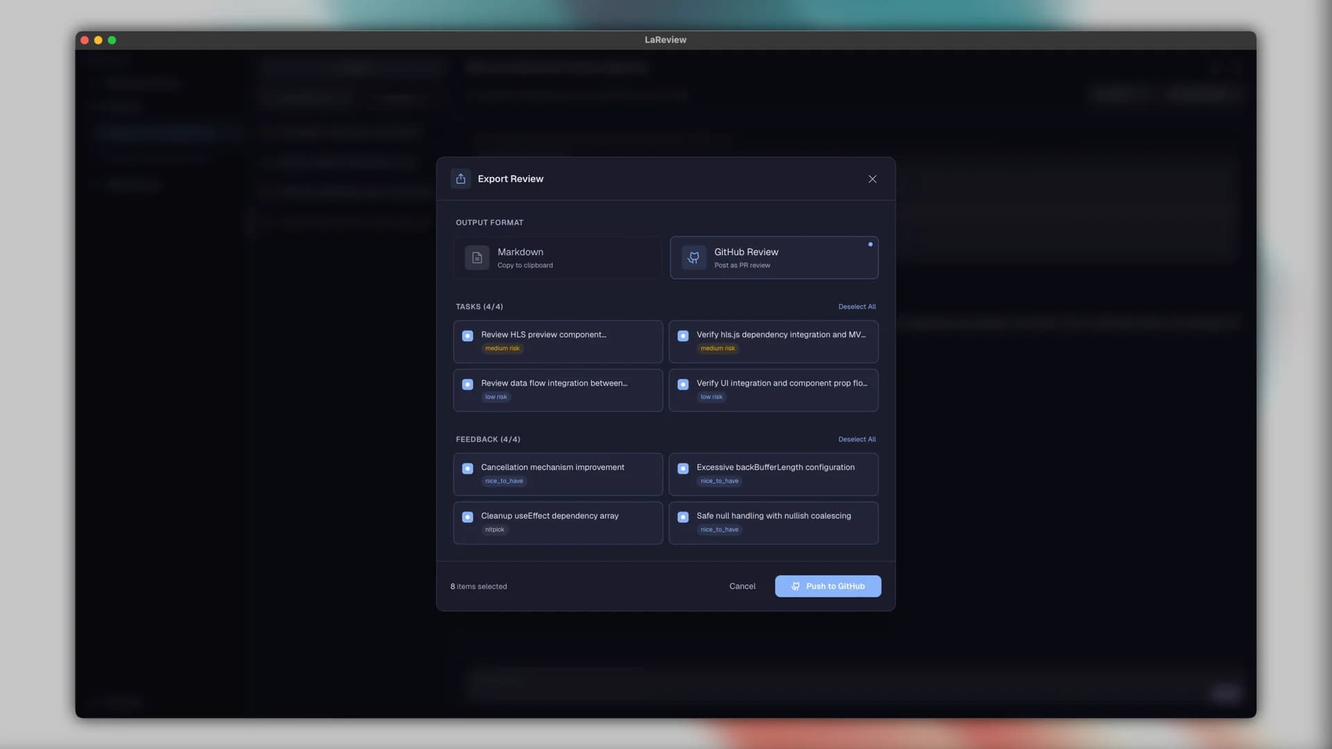 LaReview screenshot 6
