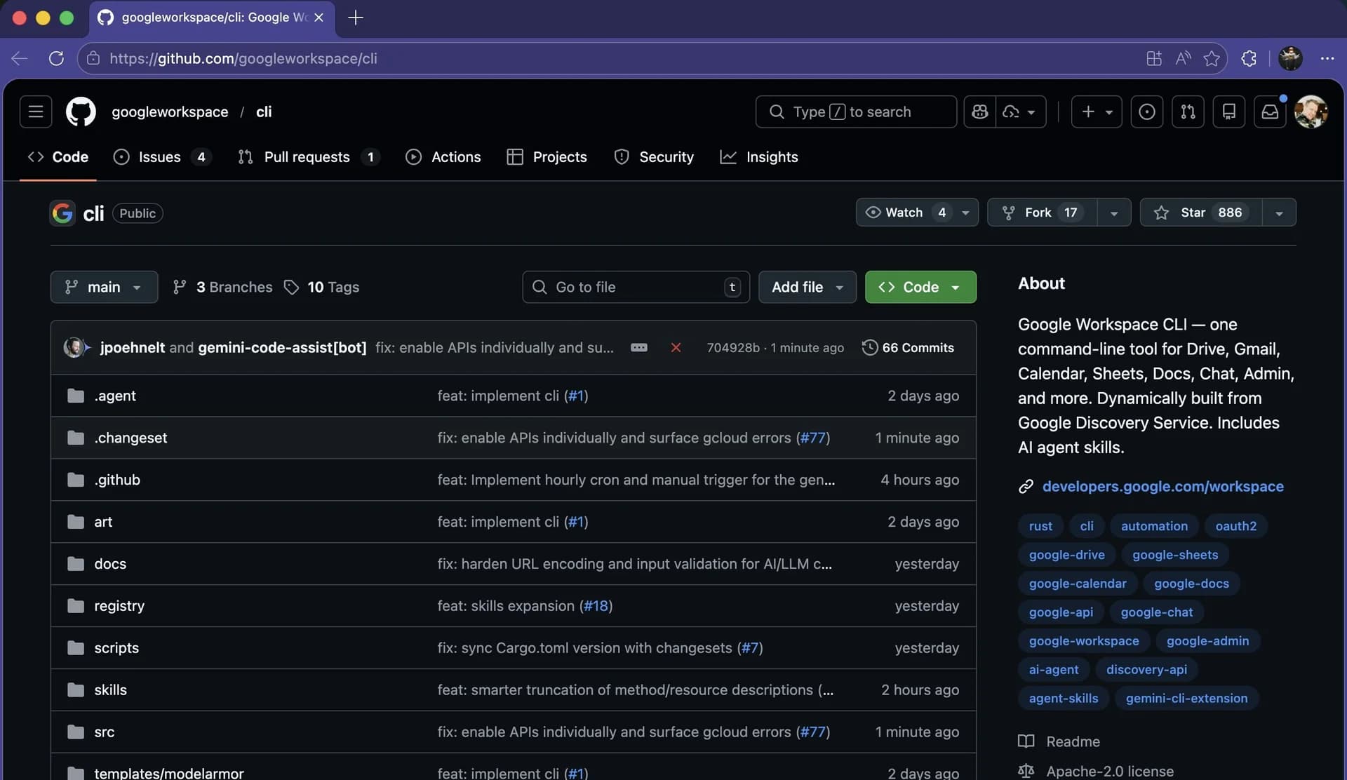 Google Workspace CLI screenshot 3