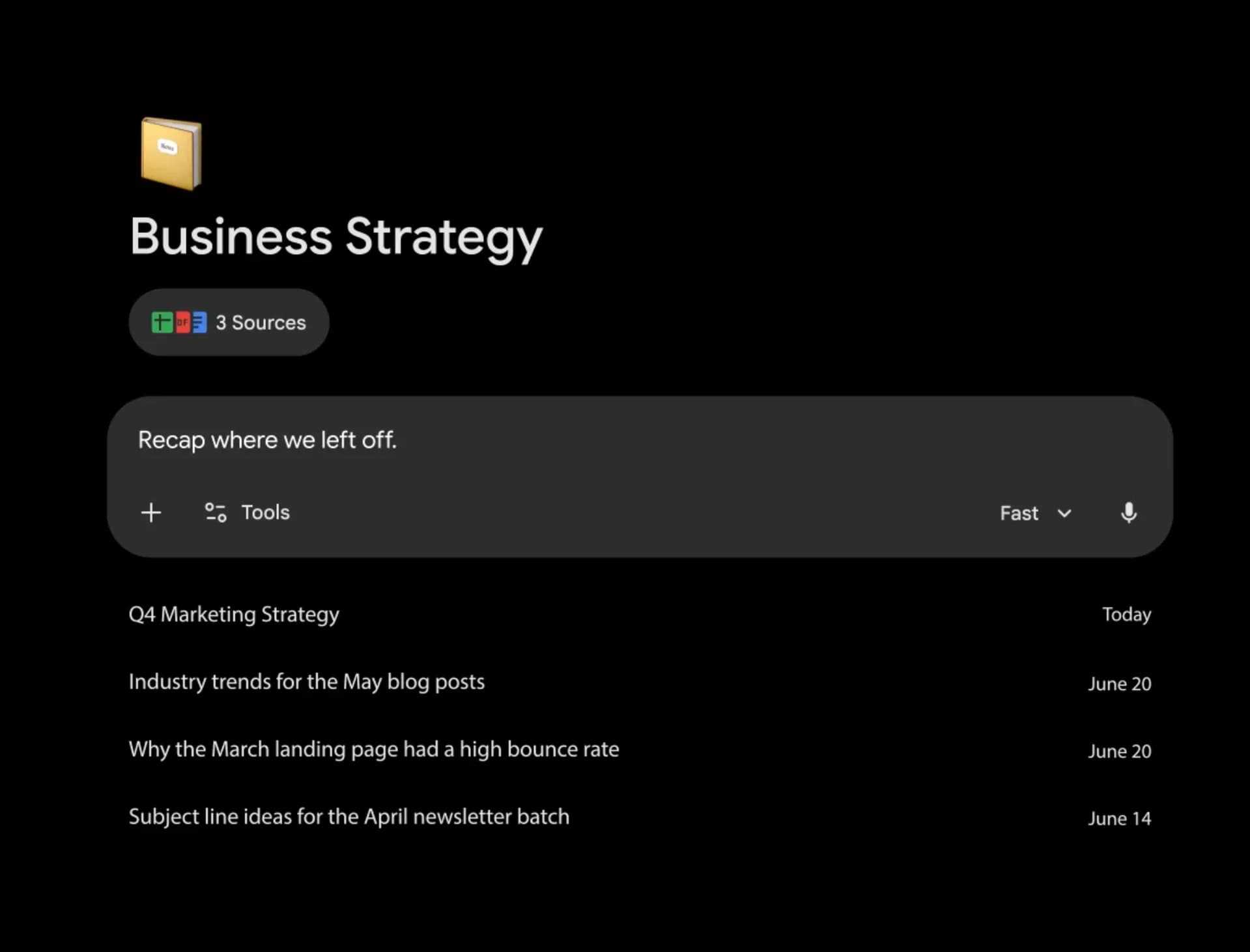 Notebooks in Gemini screenshot 13