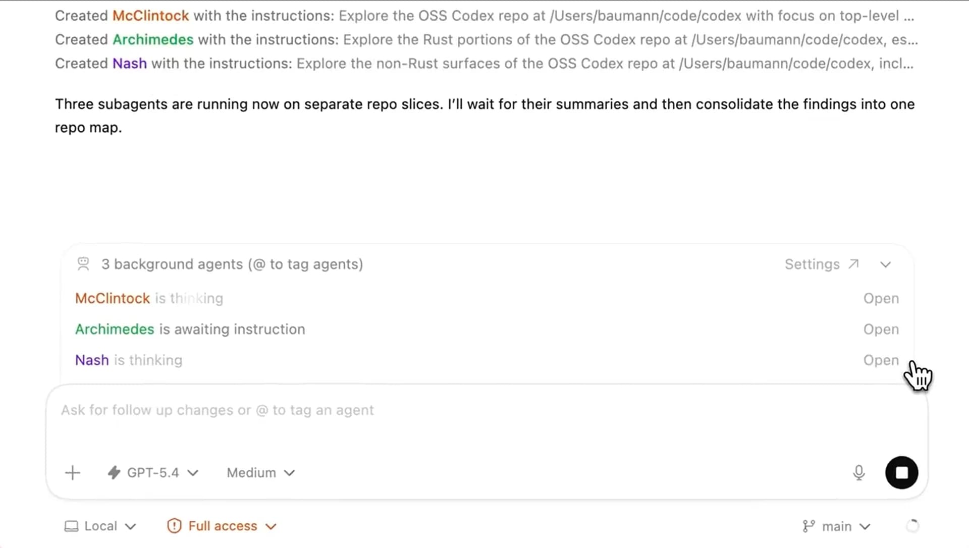 Codex Subagents screenshot 2