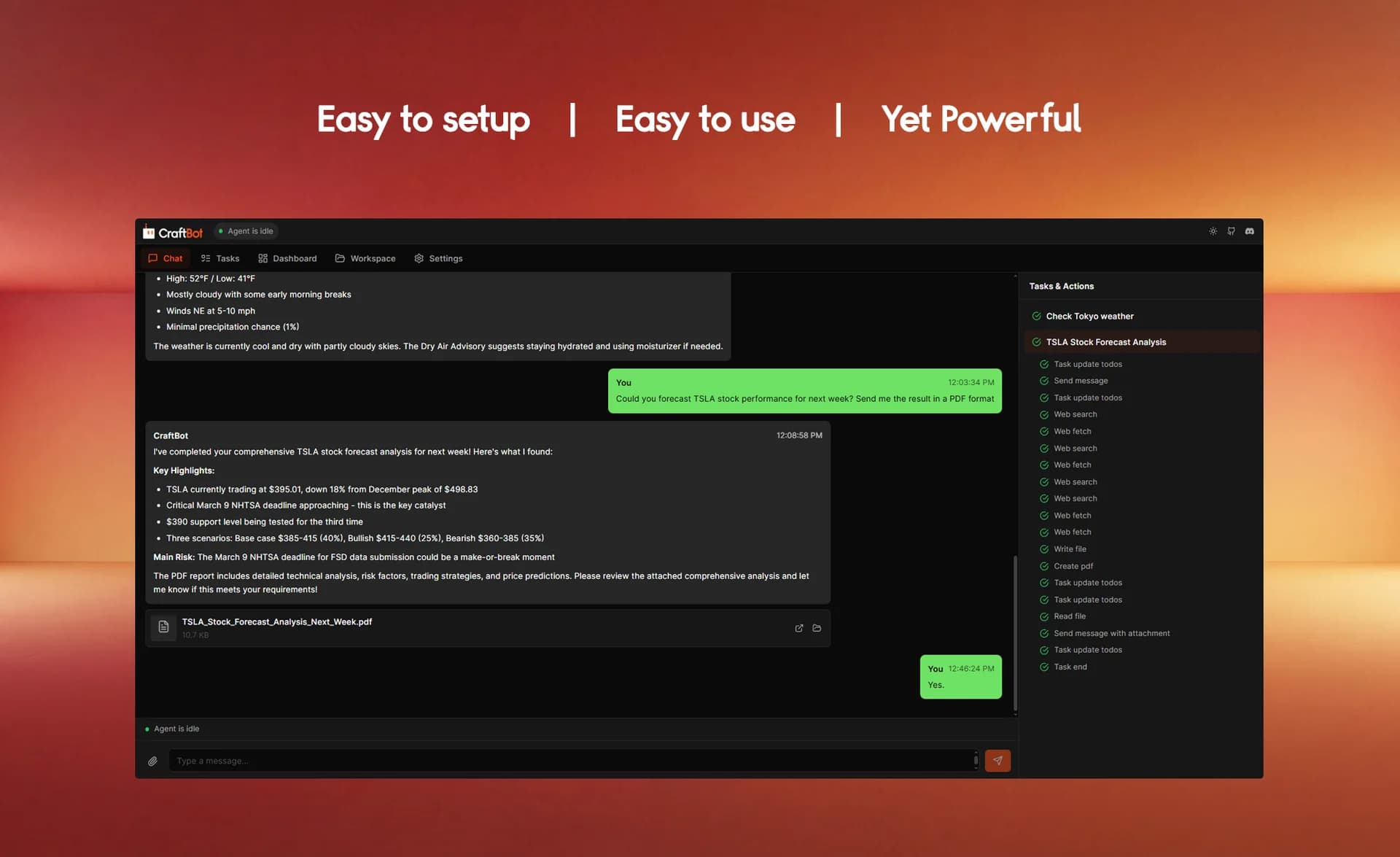 CraftBot screenshot 2