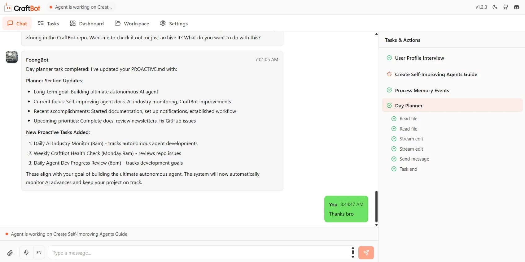 CraftBot screenshot 6