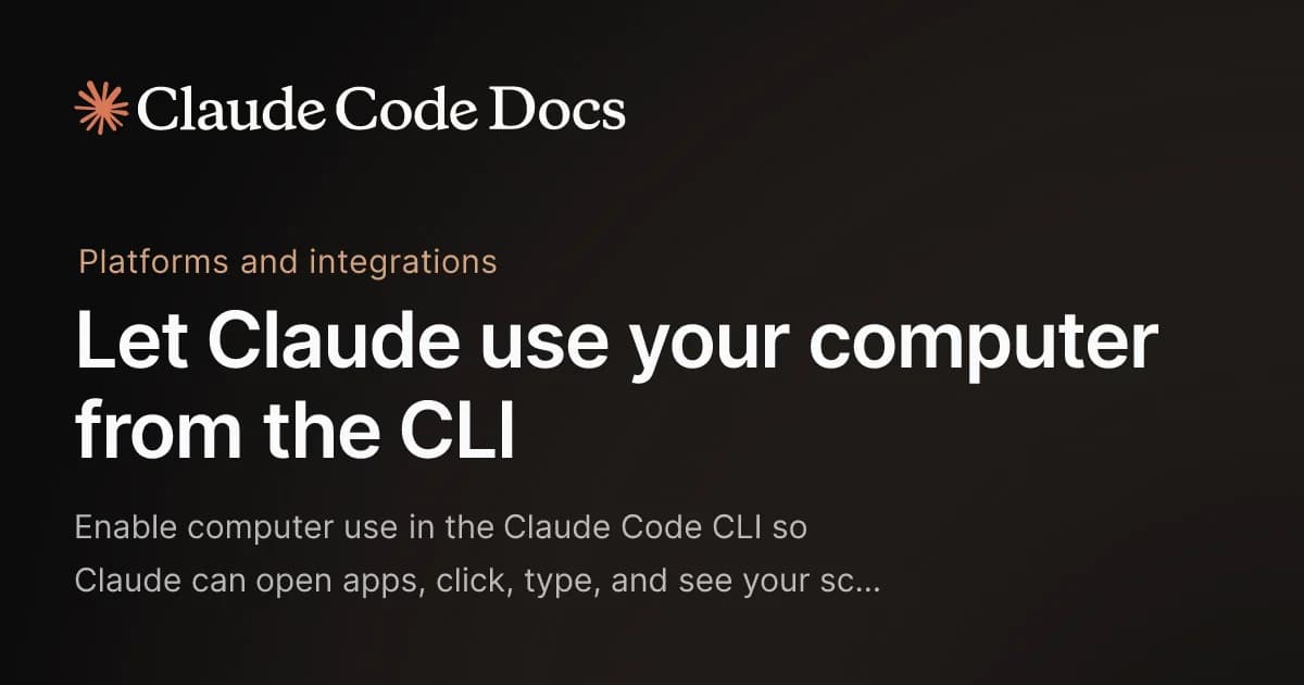 Computer Use in Claude Code screenshot 2