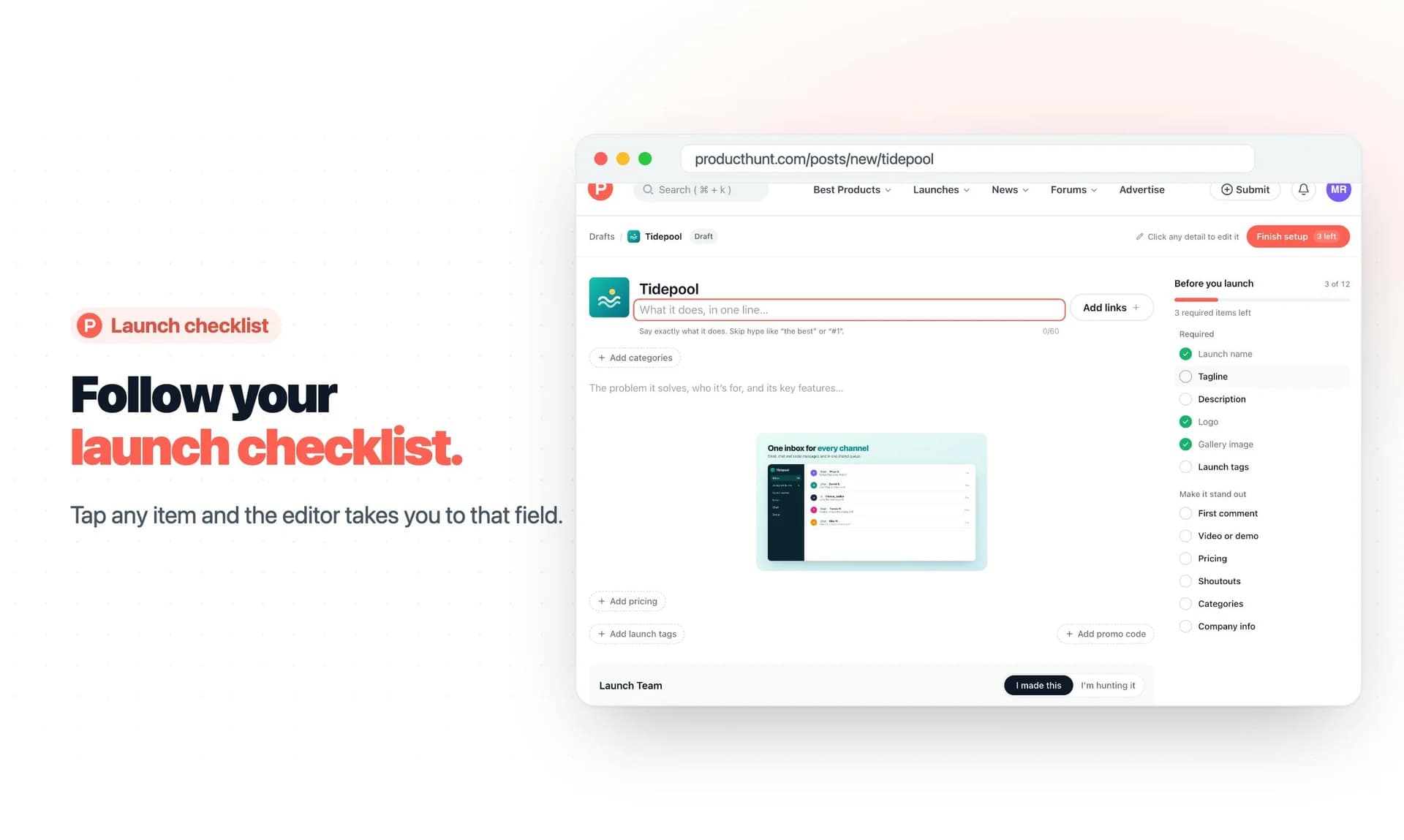 Product Hunt Visual Launch Editor screenshot 3