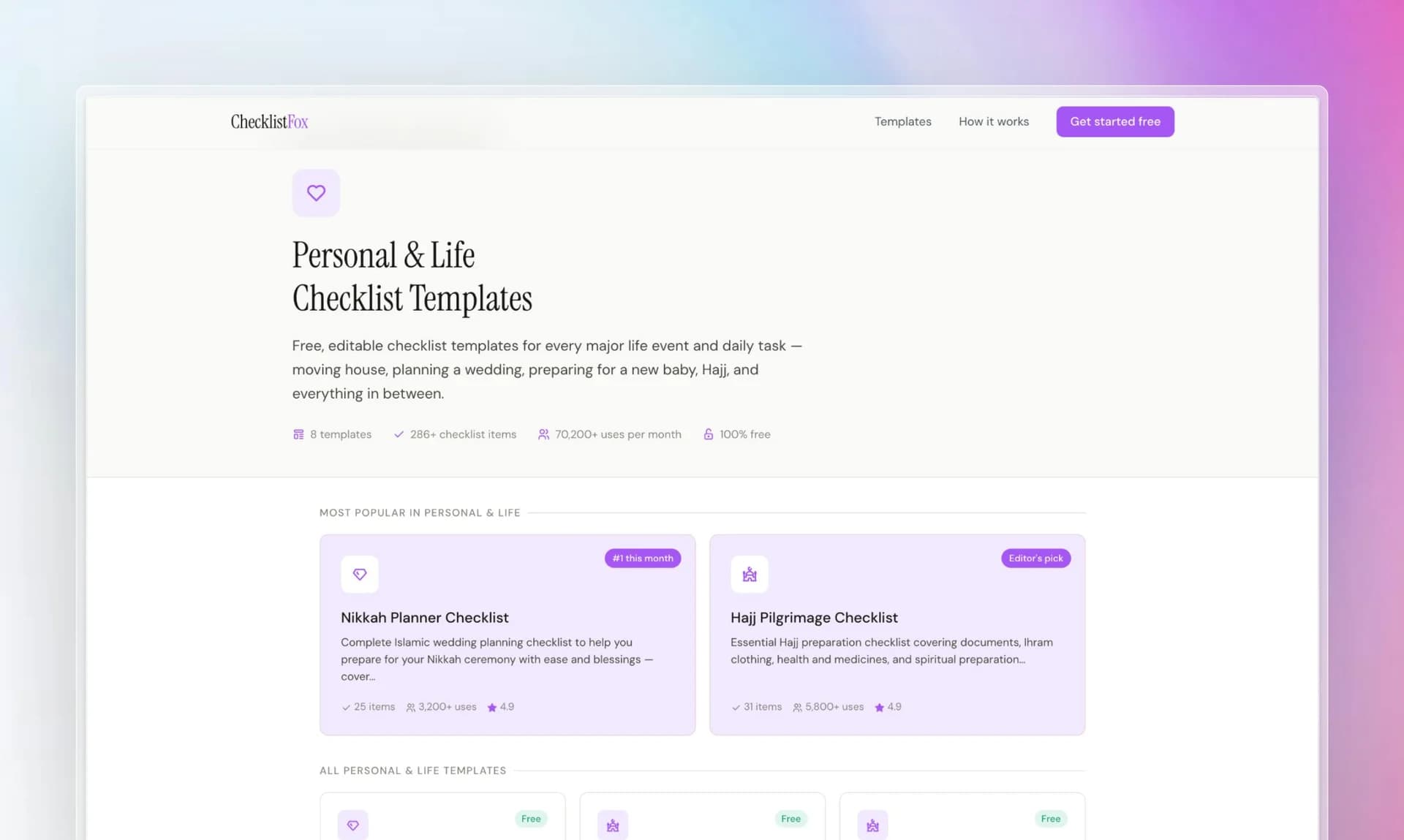 ChecklistFox screenshot 1