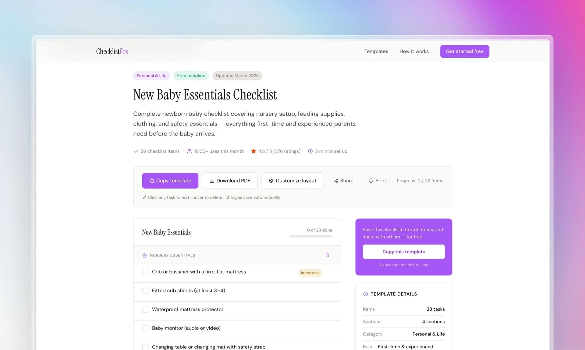 ChecklistFox screenshot 2