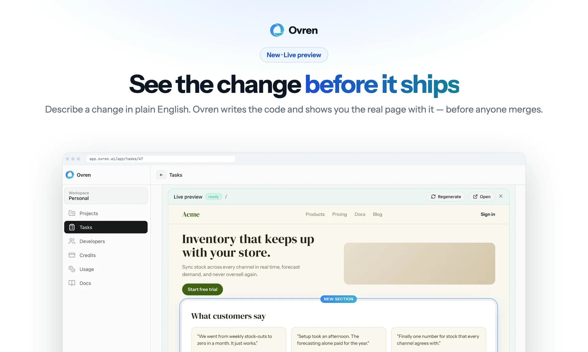 Ovren Live Preview screenshot 1