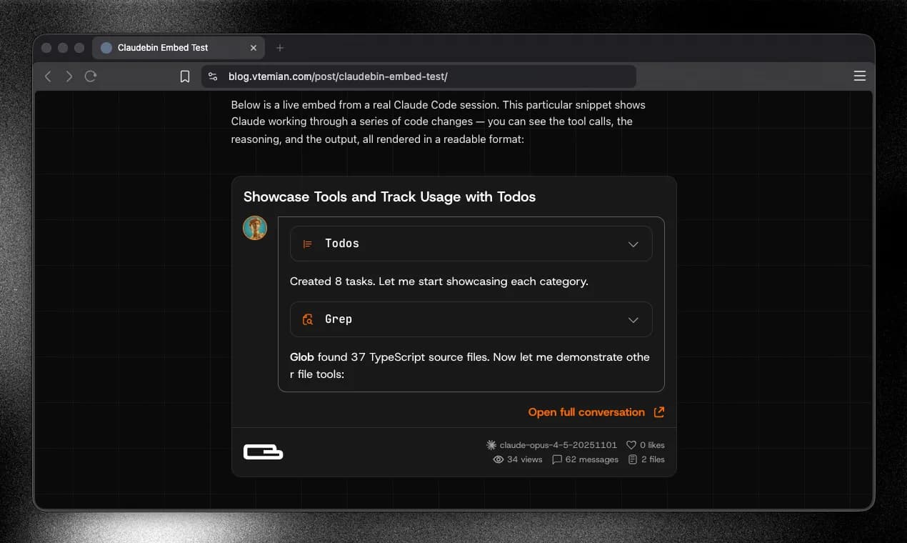 Claudebin screenshot 3