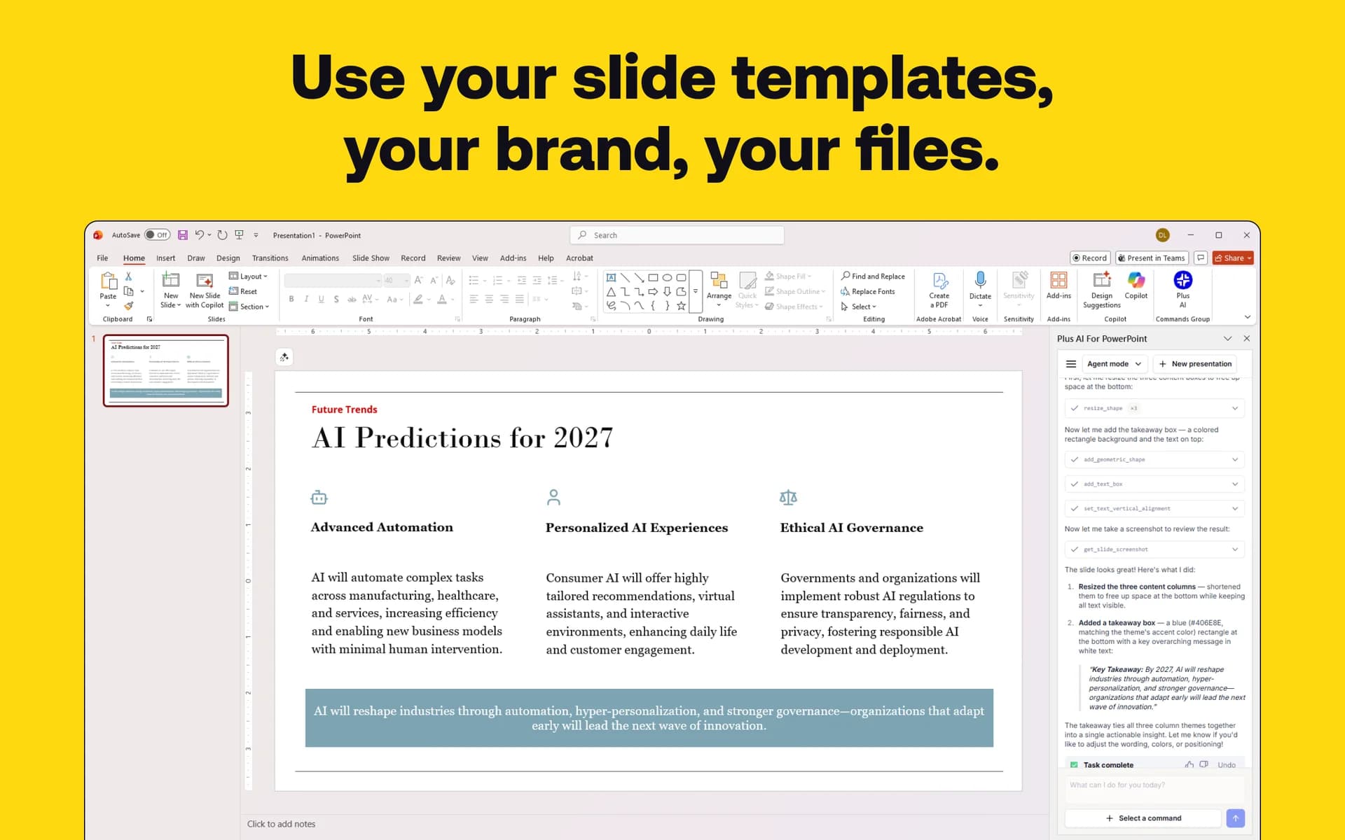 Plus AI Presentation Agent screenshot 2