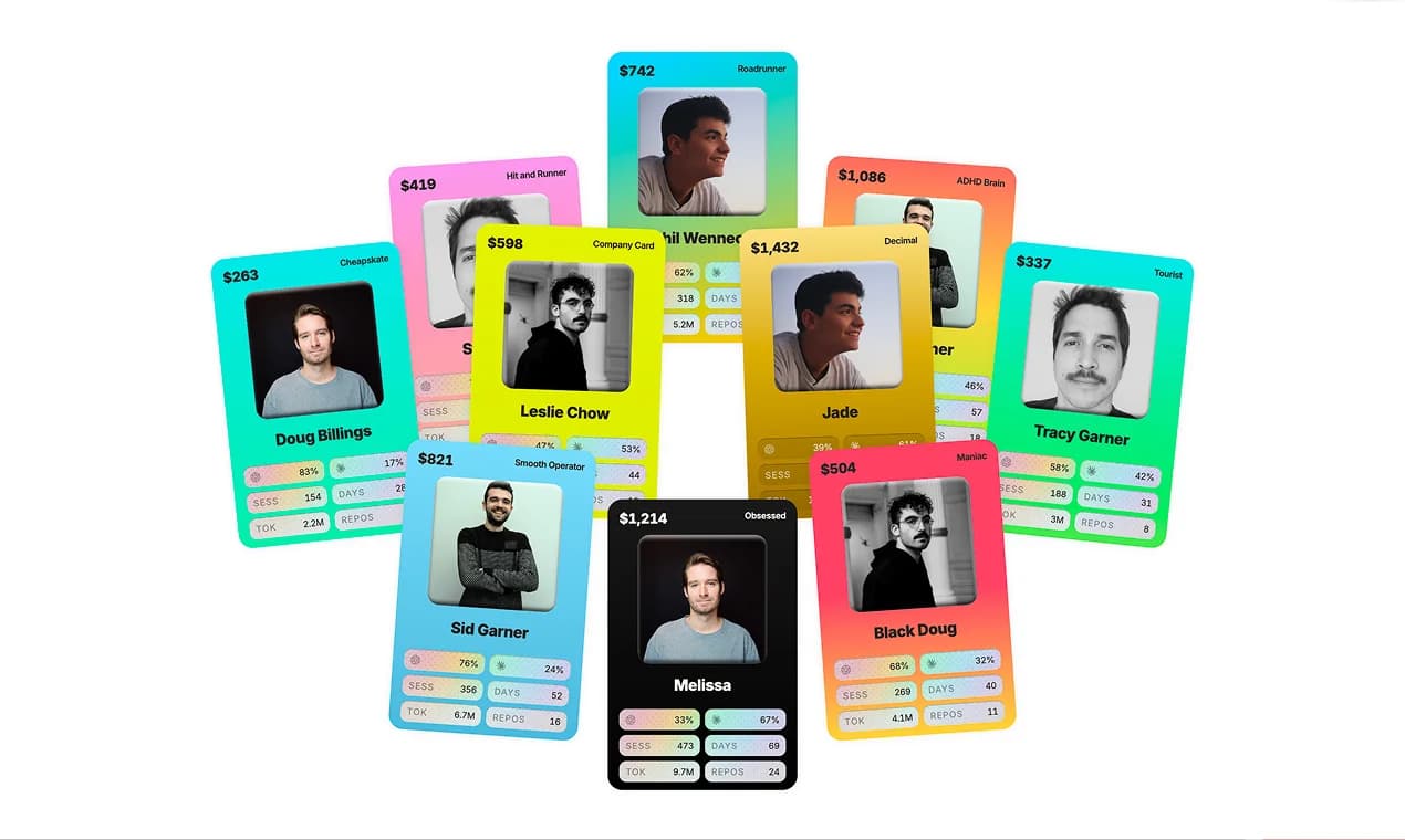 Claude Code & Codex Usage Trading Cards by Rudel screenshot 1