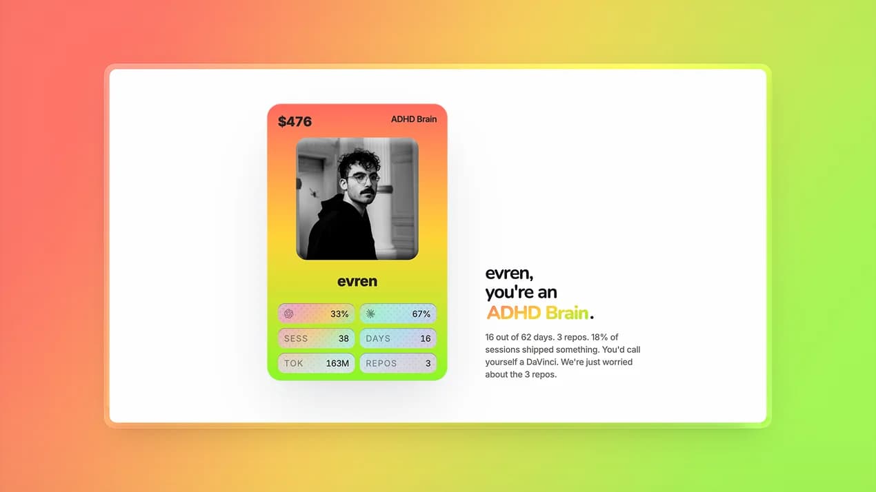 Claude Code & Codex Usage Trading Cards by Rudel screenshot 2