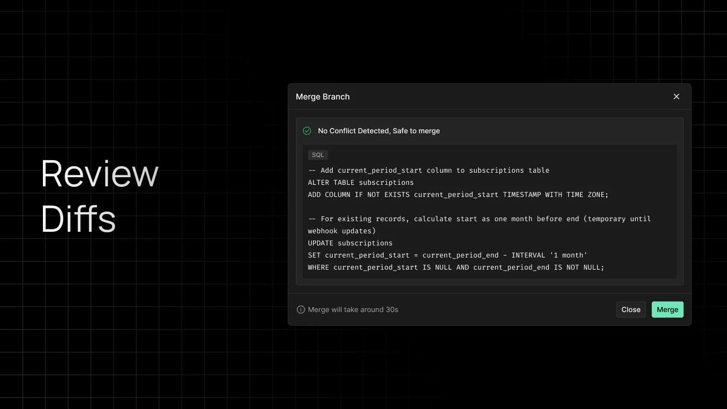 InsForge Backend Branching screenshot 3