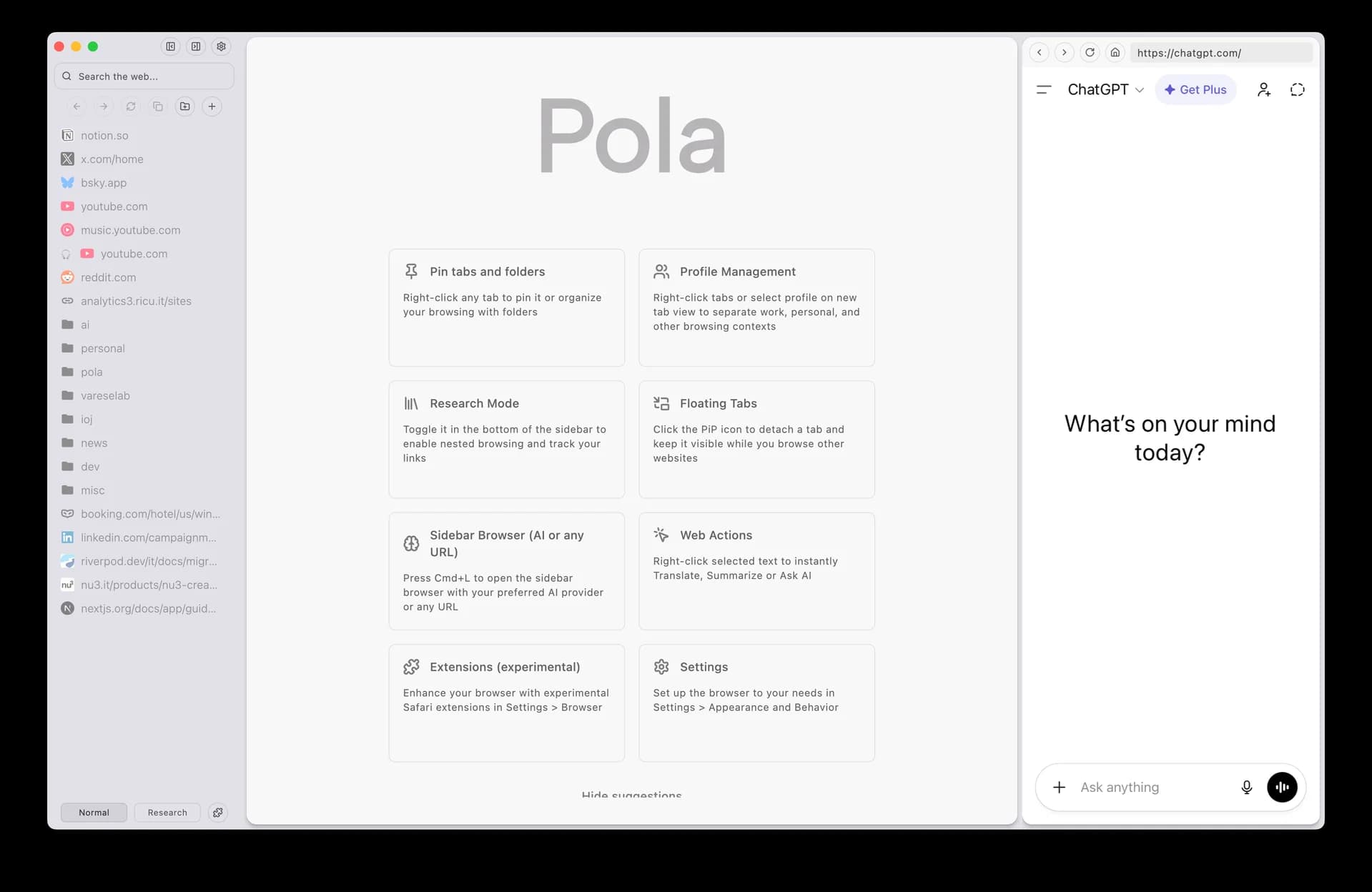 Pola Browser screenshot 2