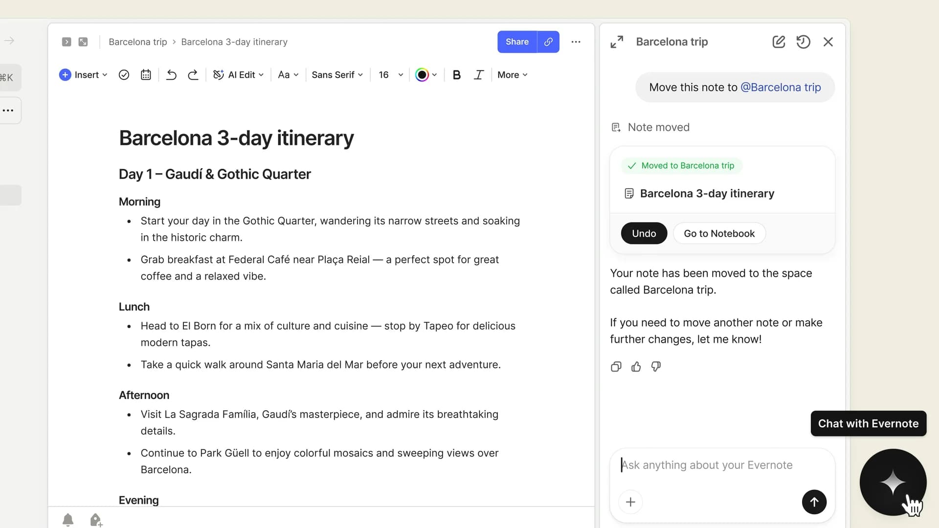 Evernote v11 screenshot 5