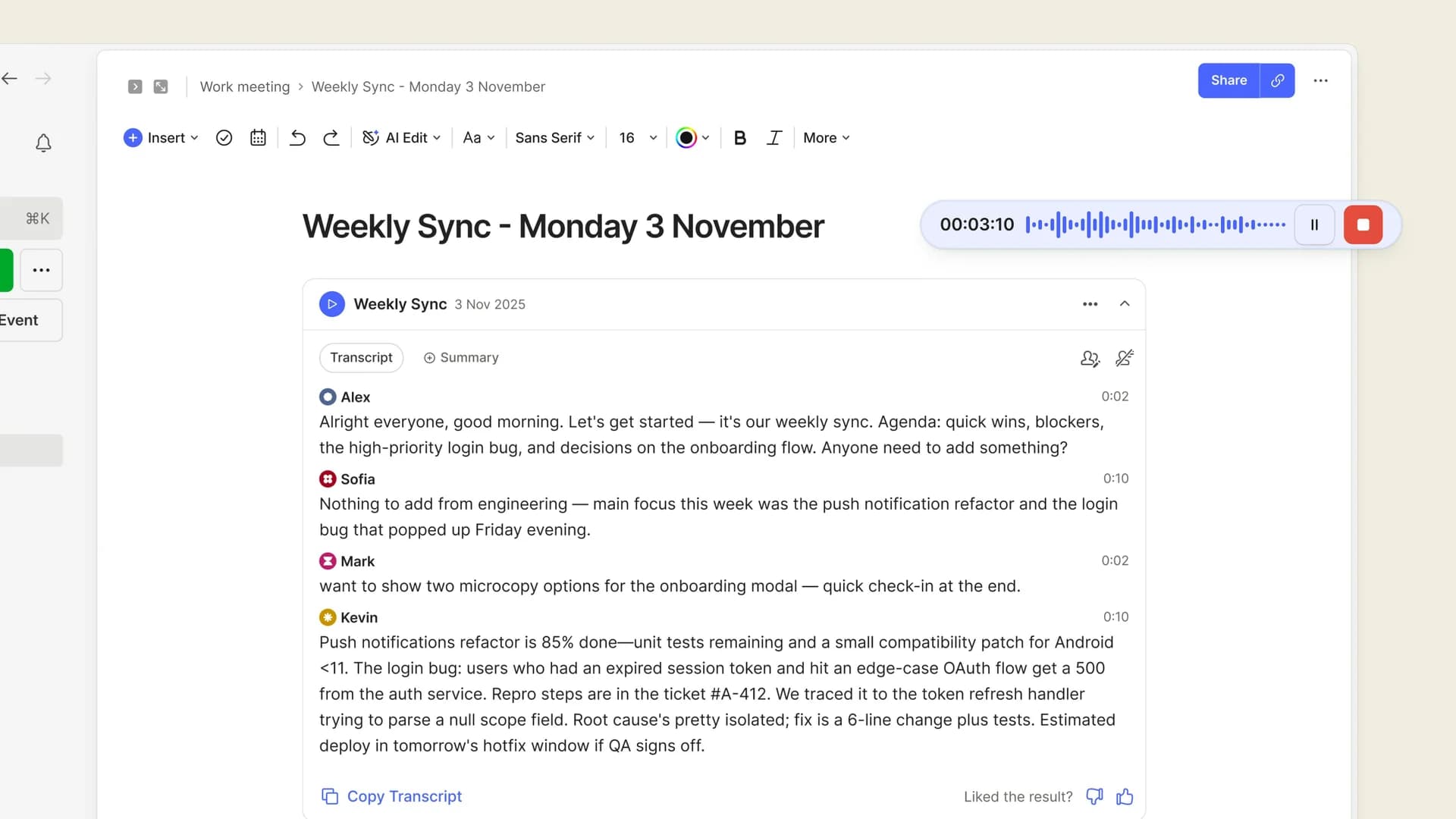 Evernote v11 screenshot 7