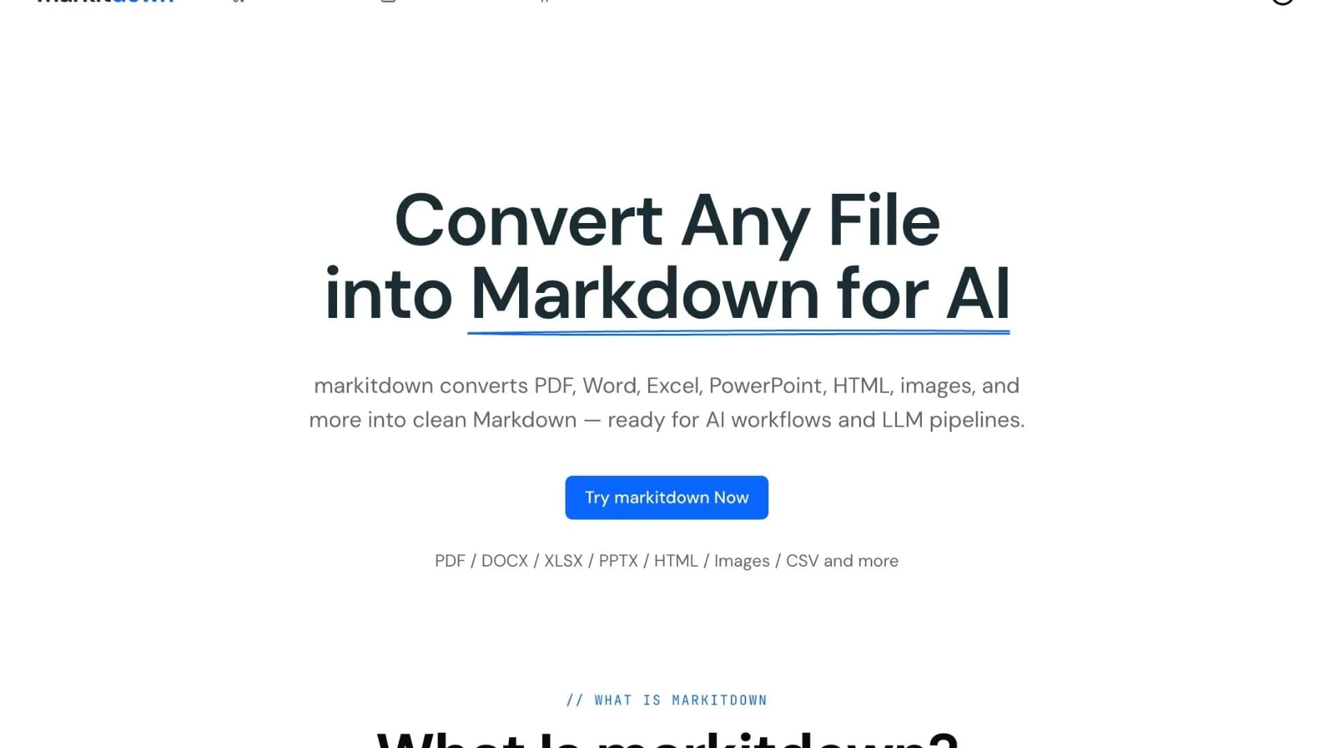 MarkItDown screenshot 1