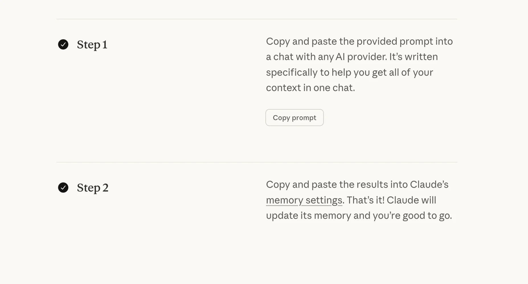Claude Import Memory screenshot 3