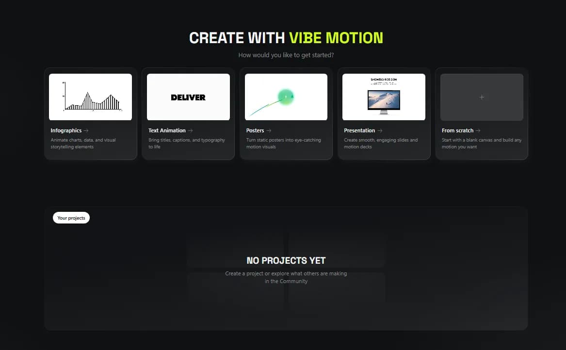 Higgsfield Vibe-Motion screenshot 3