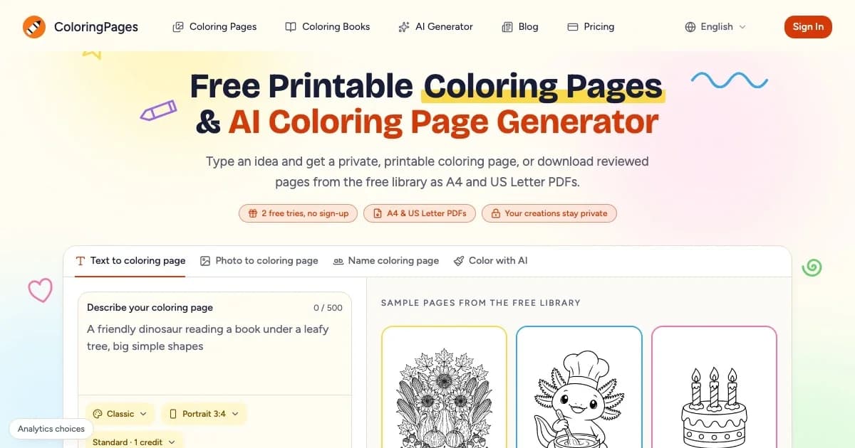 ColoringPagesTools screenshot 1