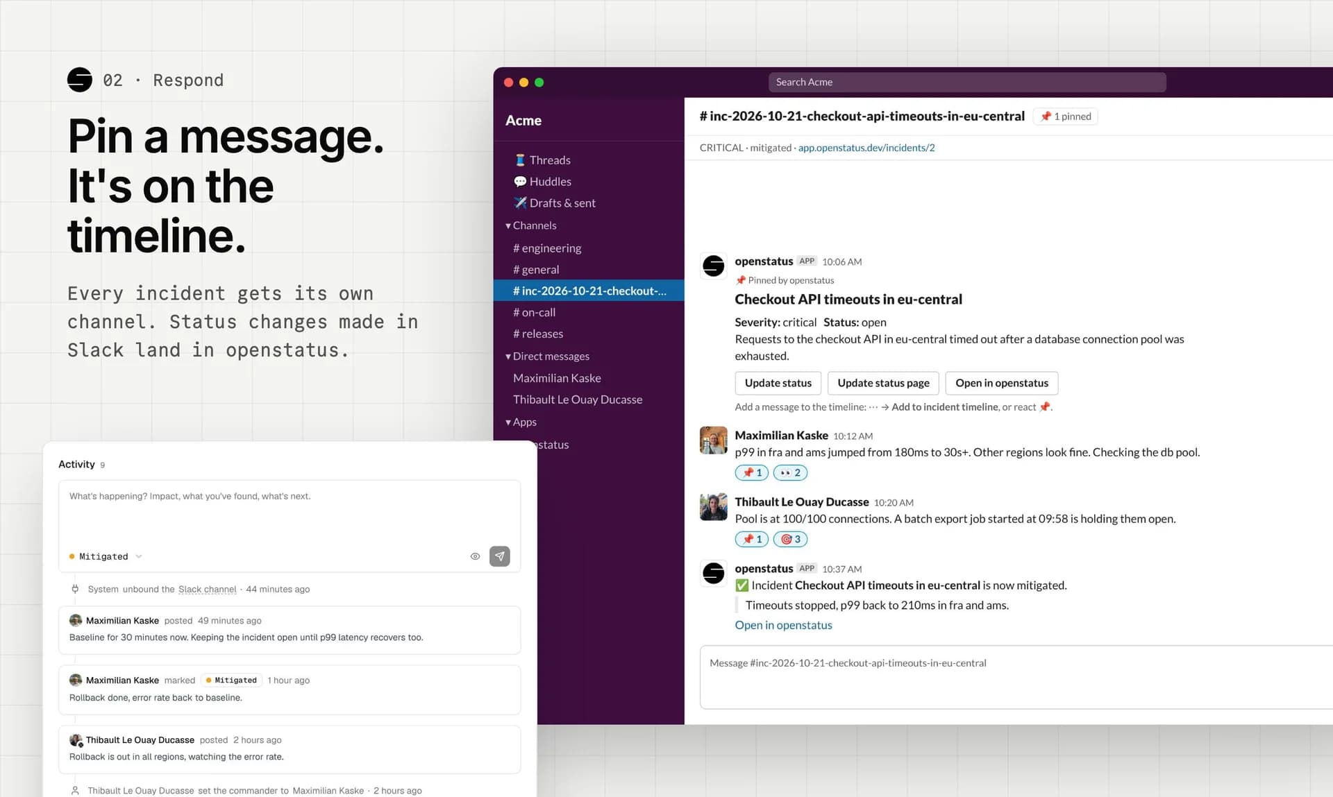 Openstatus Incident Management screenshot 3