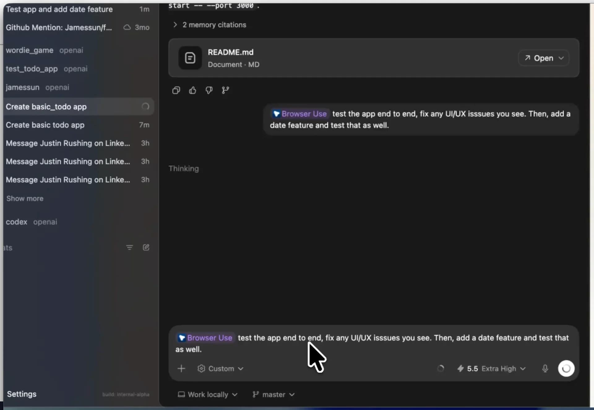 Codex 3.0 by OpenAI screenshot 2