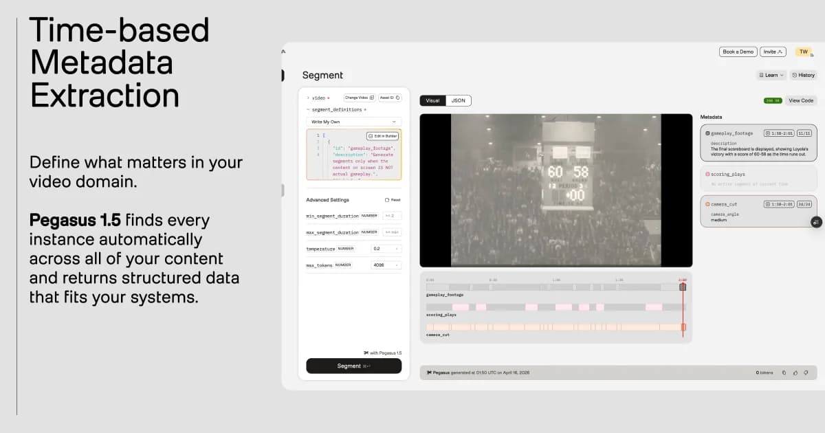 Pegasus 1.5 by TwelveLabs screenshot 2