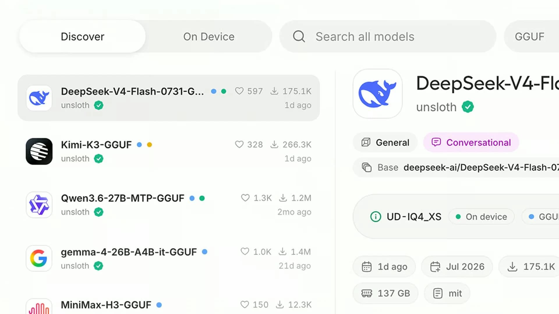 Unsloth Desktop screenshot 1