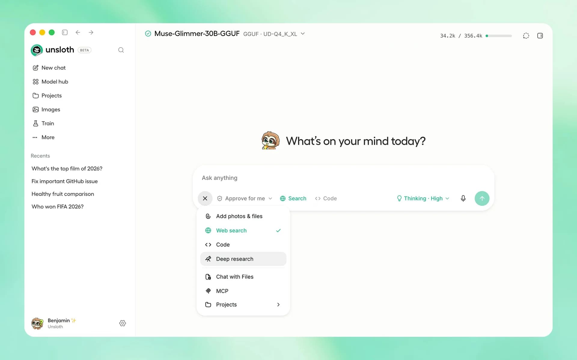 Unsloth Desktop screenshot 7