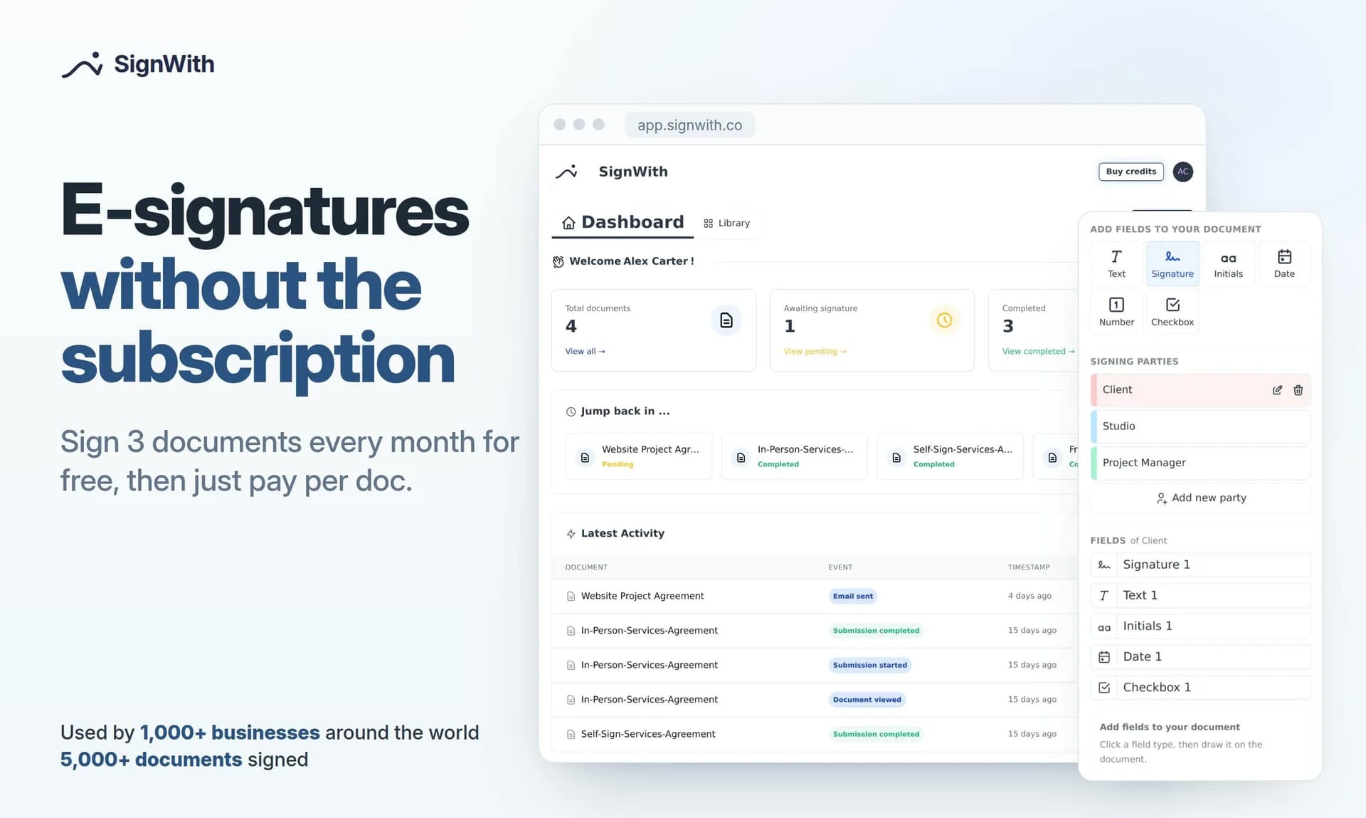 SignWith screenshot 1