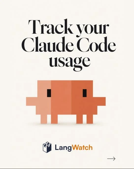 Claude Code usage tracking by LangWatch screenshot 1