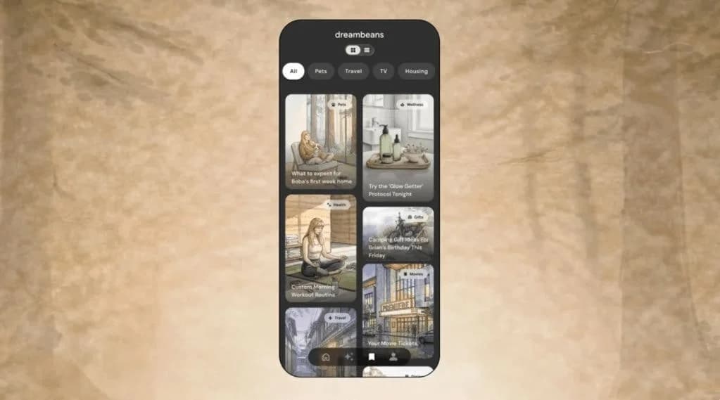 Dreambeans by Google Labs screenshot 2