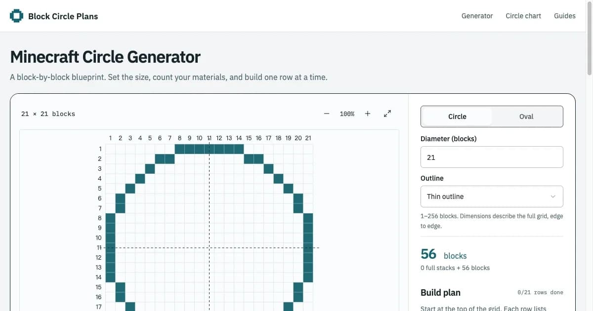 Block Circle Plans screenshot 1