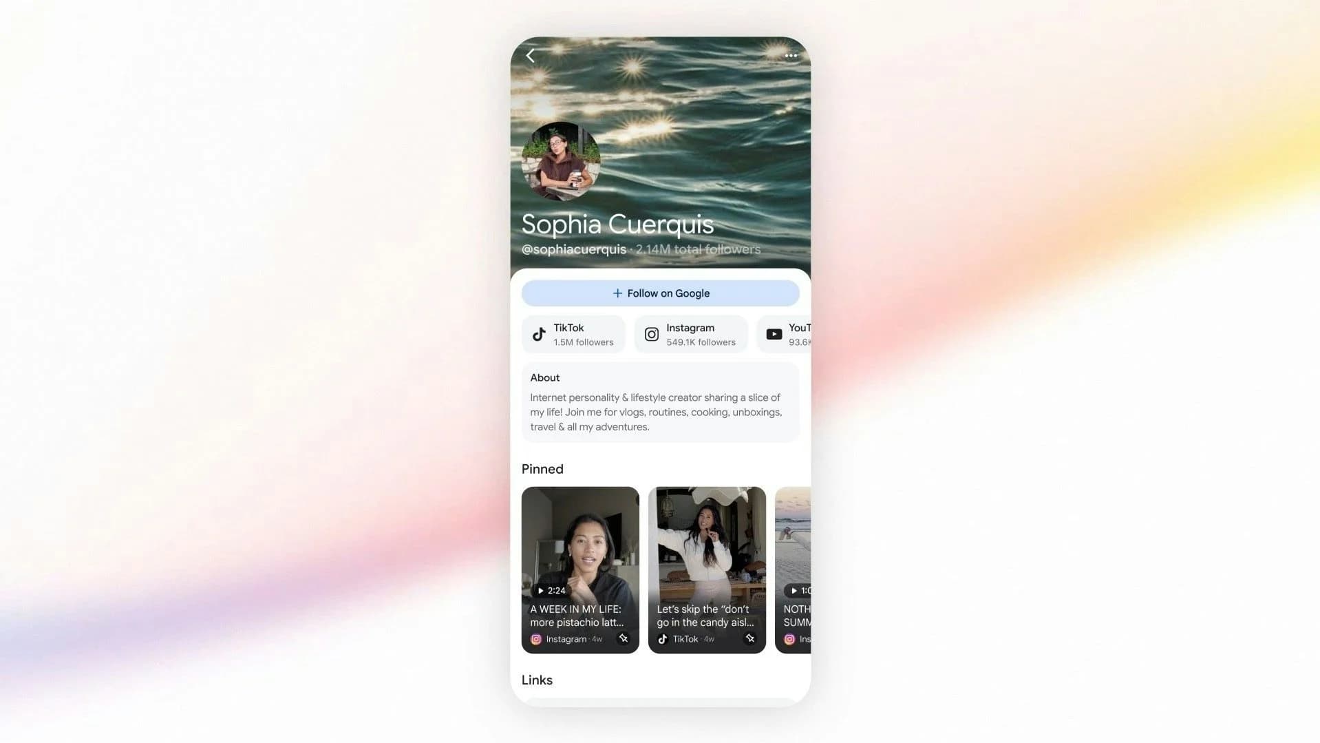 Google Search Profiles screenshot 4