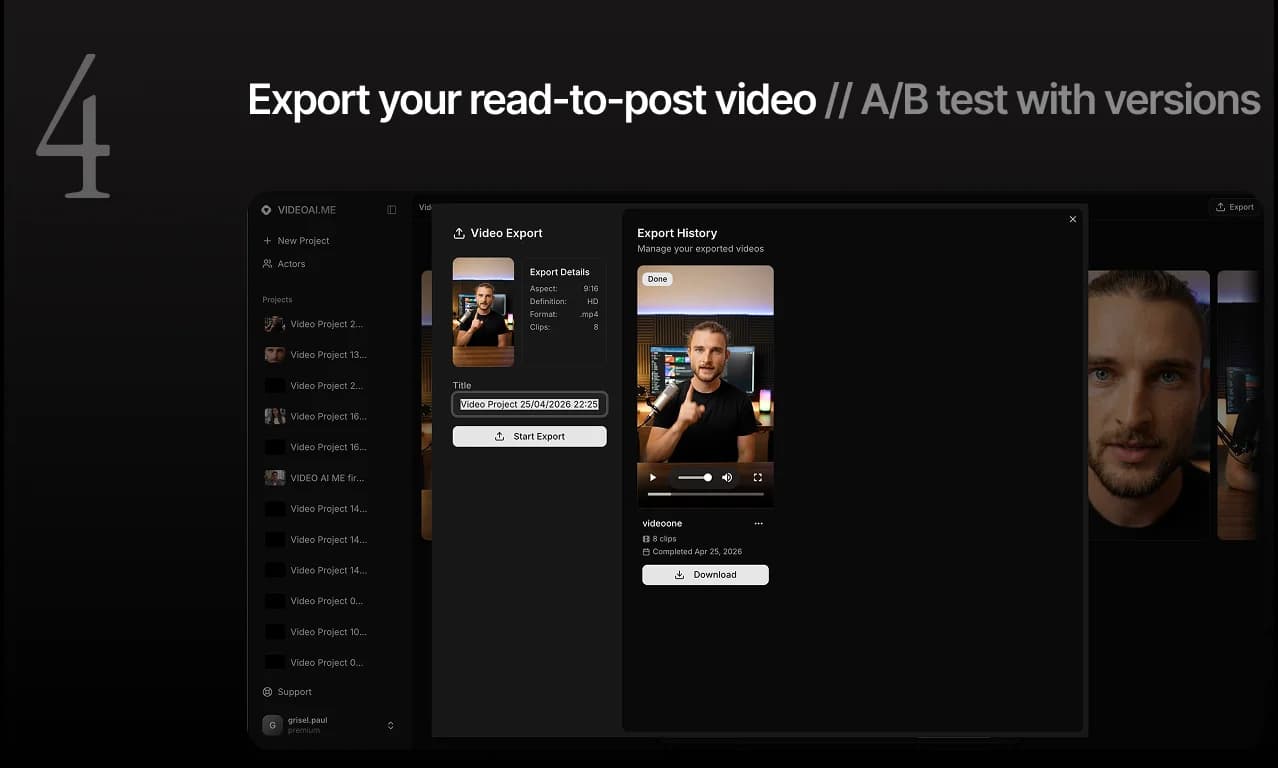 VIDEO AI ME screenshot 4
