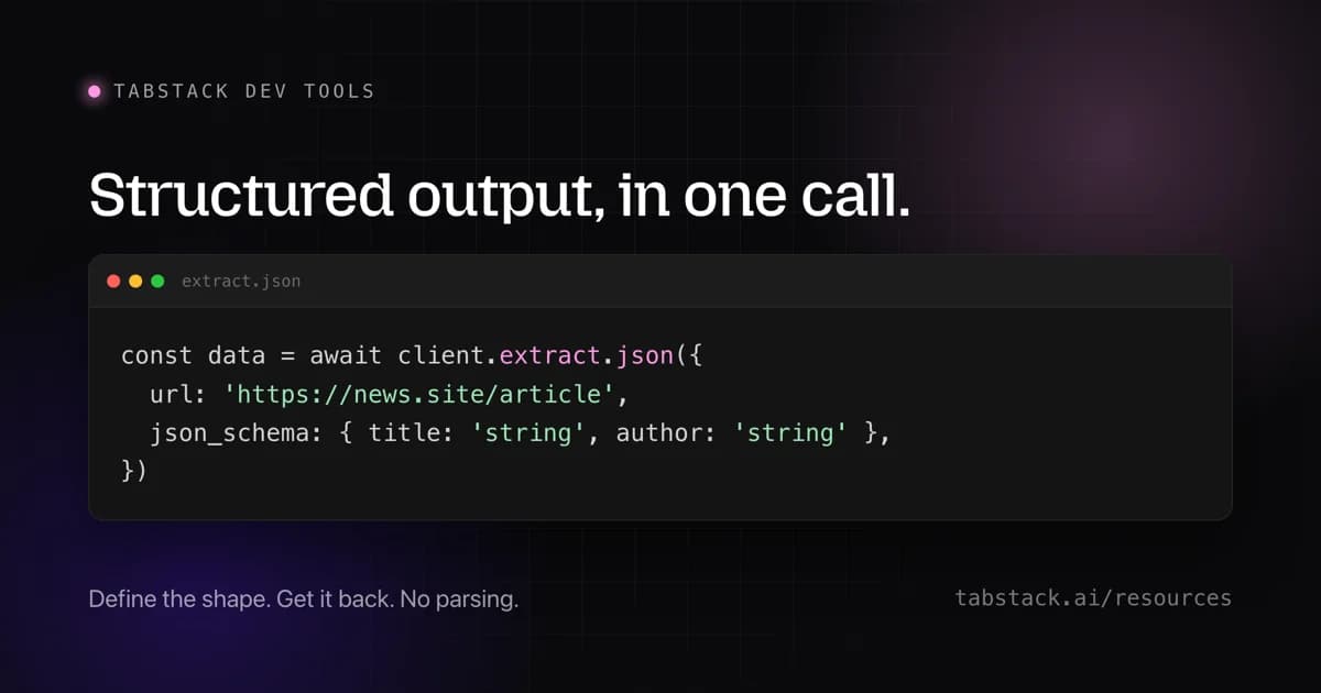 Tabstack Dev Tools screenshot 2