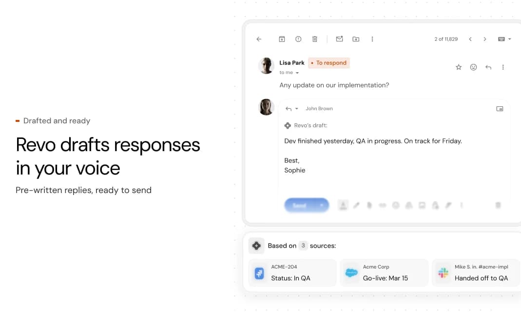 Revo AI Email Assistant screenshot 2